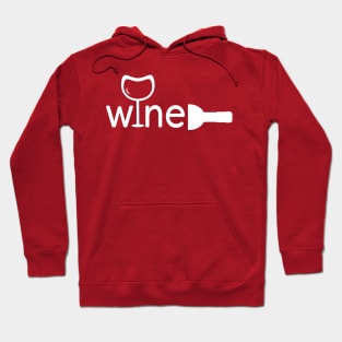 Wine logo for wine lovers Hoodie